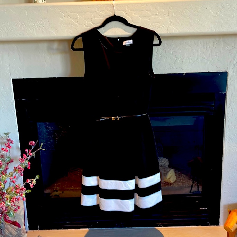 Medium Black/White Calvin Klein Dress